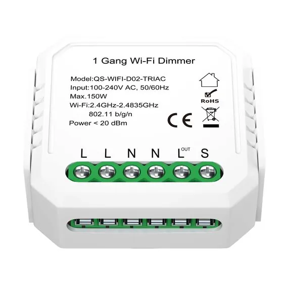 ST LUCE ST9000.500.01CDIM WI-FI диммируемое реле 1 канал, 150W, IP20, L46xW46xH18, 230V, Белый, изображение 2