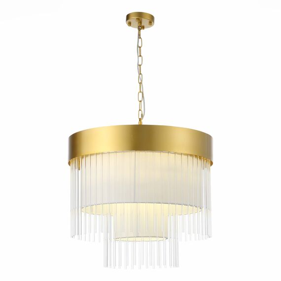 ST LUCE SL1352.203.09 Люстра подвесная ST-Luce Золотистый/Белый, Прозрачный E14 9*40W