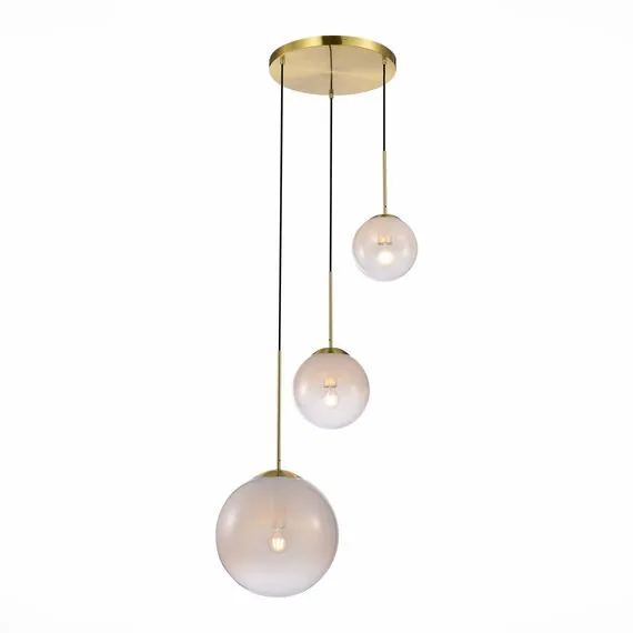 ST LUCE SL1190.203.03 Светильник подвесной ST-Luce Золотистый/Прозрачно-белый E27 3*60W