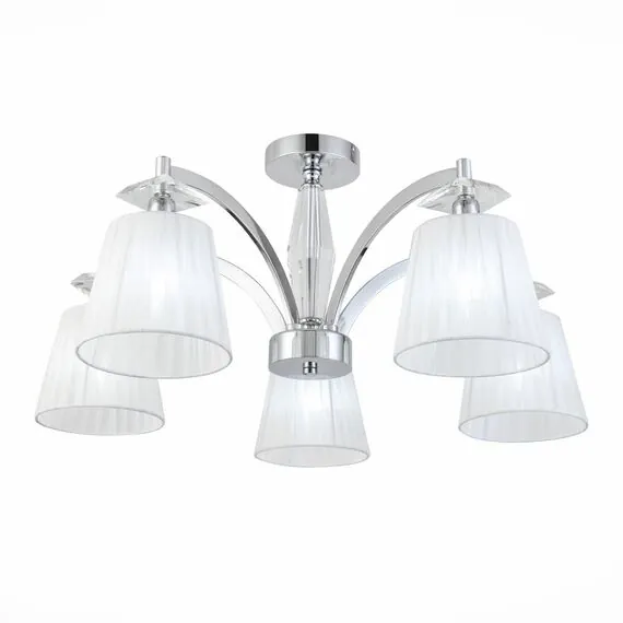 ST LUCE SL1756.102.05 Светильник потолочный ST-Luce Хром/Светло-серый E14 5*40W