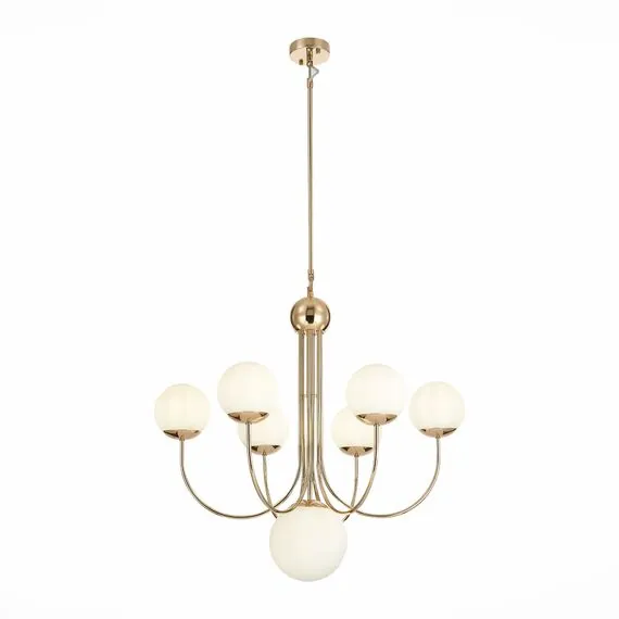 ST LUCE SL1504.203.07 Люстра подвесная ST-Luce Французское золото/Белый E27 7*60W