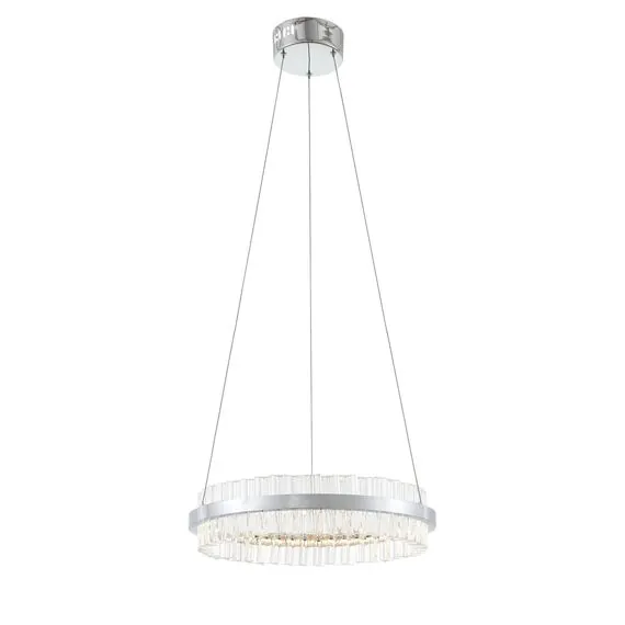 ST LUCE SL383.103.01 Светильник подвесной ST-Luce Хром/Хром, Прозрачный LED 1*34W 3000K