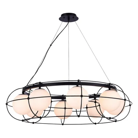 ST LUCE SL1189.403.08 Люстра подвесная ST-Luce Черный/Опал G9 8*5W