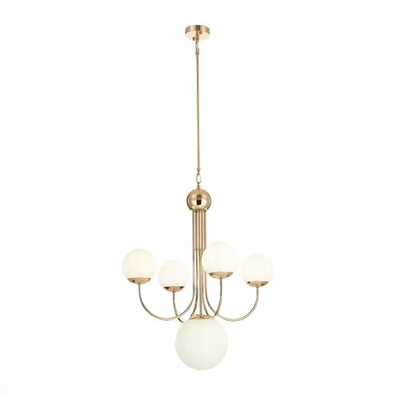 ST LUCE SL1504.203.05 Люстра подвесная ST-Luce Французское золото/Белый E27 5*60W