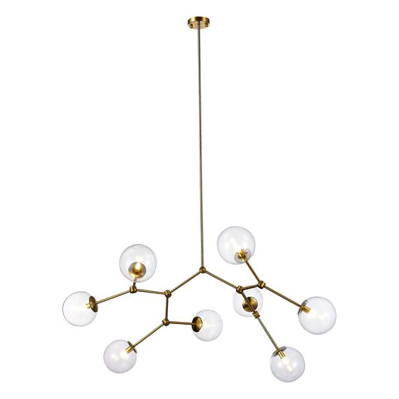 ST LUCE SL1506.203.08 Люстра подвесная ST-Luce Золотистый/Прозрачный E14 8*40W