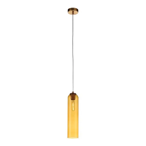 ST LUCE SL1145.393.01 Светильник подвесной ST-Luce Латунь/Янтарный E27 1*60W
