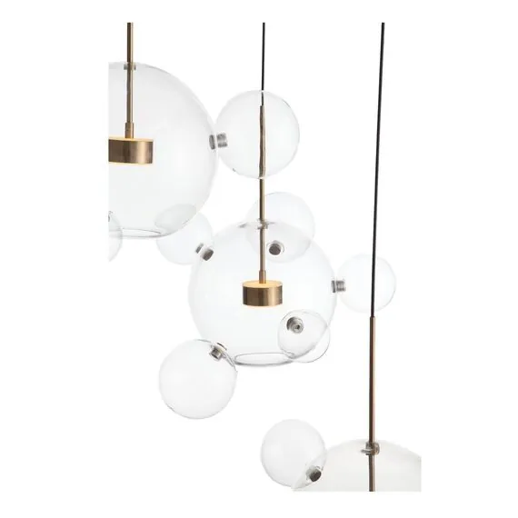 ST LUCE SL1133.203.03 Светильник подвесной ST-Luce Белый,Латунь/Прозрачный LED 3*14W 3000K  (из 4-х коробок), изображение 2