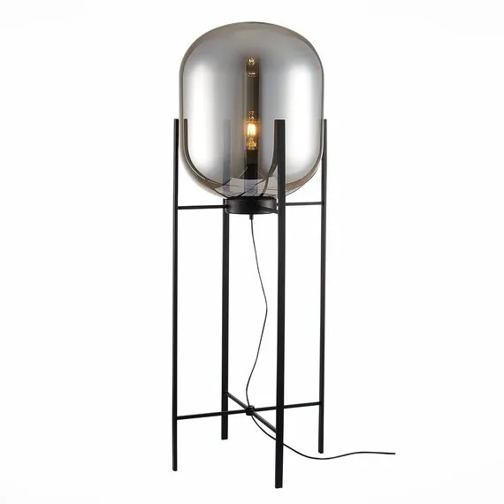 ST LUCE SL1050.725.01 Торшер ST-Luce Черный/Дымчатый E27 1*40W (из 2-х коробок)