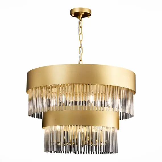ST LUCE SL1225.203.09 Люстра подвесная ST-Luce Золотистый/Золотистый, Прозрачный E14 9*40W, изображение 2