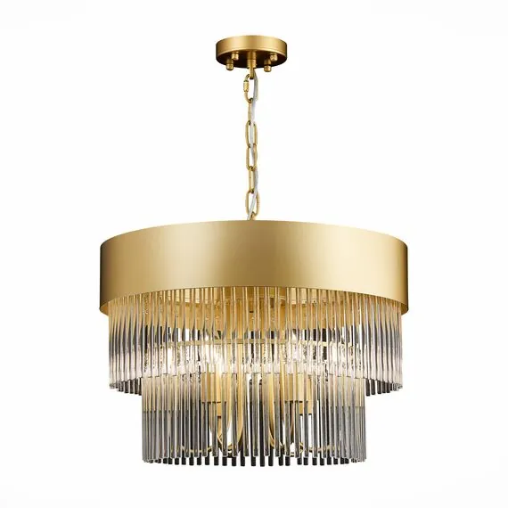 ST LUCE SL1225.203.06 Люстра подвесная ST-Luce Золотистый/Золотистый, Прозрачный E14 6*40W, изображение 2