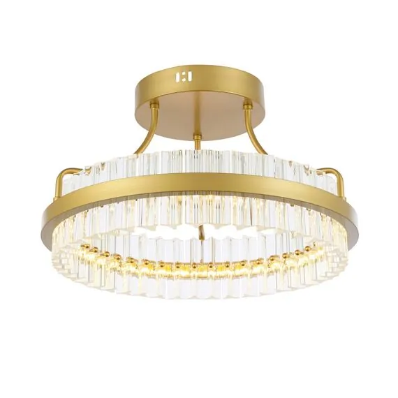 ST LUCE SL383.202.01 Светильник потолочный ST-Luce Матовое золото/Прозрачный LED 1*34W 3000K