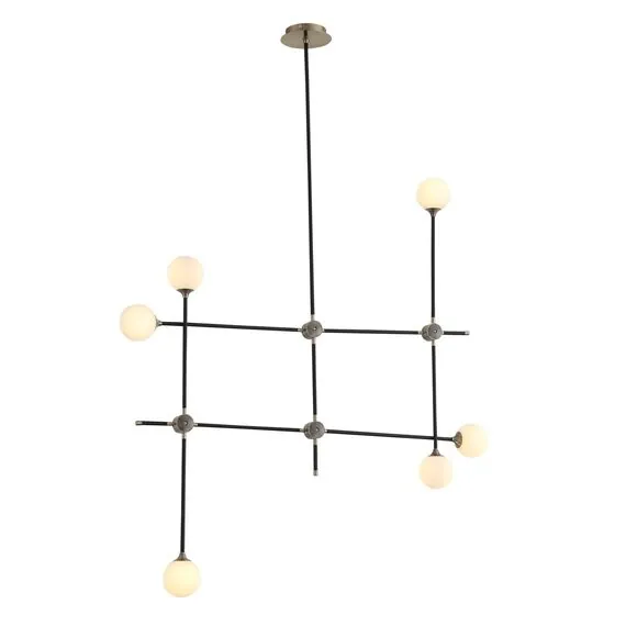 ST LUCE SL429.403.06 Светильник подвесной ST-Luce Черный, Золото/Белый G9 6*5W