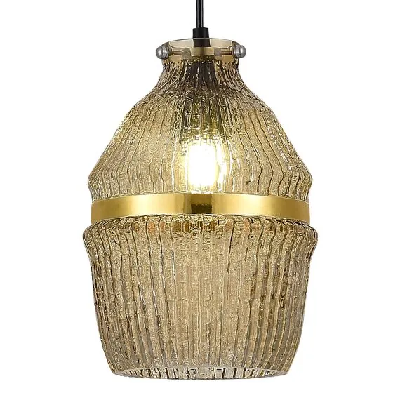 ST LUCE SL1661.403.01 Светильник подвесной ST-Luce Черный/Янтарный E27 1*40W, изображение 2