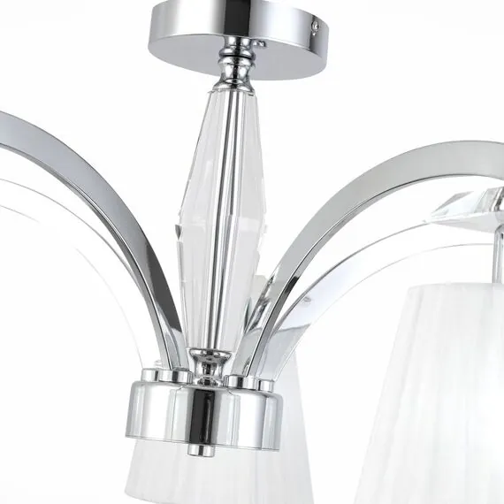 ST LUCE SL1756.102.05 Светильник потолочный ST-Luce Хром/Светло-серый E14 5*40W, изображение 2