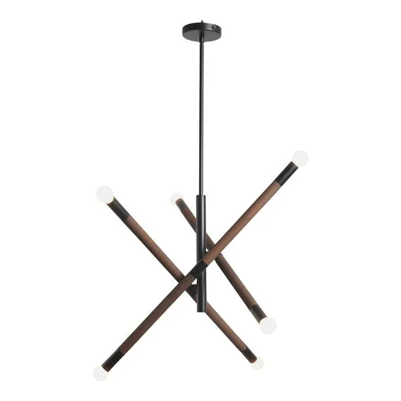 ST LUCE SL6226.403.06 Светильник подвесной ST-Luce Черный, Коричневый E14 6*40W, изображение 2