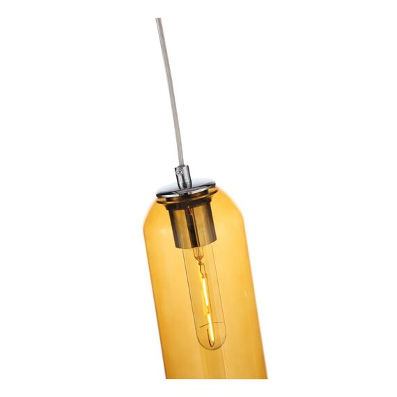 ST LUCE SL1145.193.01 Светильник подвесной ST-Luce Хром/Янтарный E27 1*60W, изображение 2