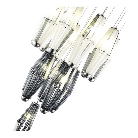 ST LUCE SL1242.103.16 Светильник подвесной ST-Luce Хром/Дымчатый, Молочный G9 16*5W 4000K, изображение 2