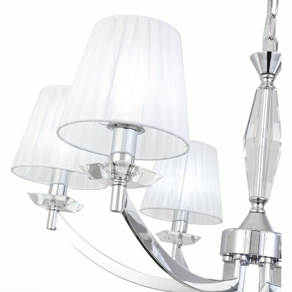 ST LUCE SL1756.103.06 Светильник подвесной ST-Luce Хром/Светло-серый E14 6*40W, изображение 2