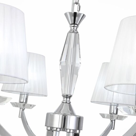 ST LUCE SL1756.103.06 Светильник подвесной ST-Luce Хром/Светло-серый E14 6*40W, изображение 6