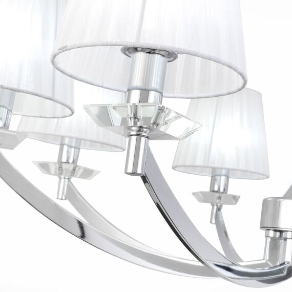 ST LUCE SL1756.103.08 Светильник подвесной ST-Luce Хром/Светло-серый E14 8*40W, изображение 2