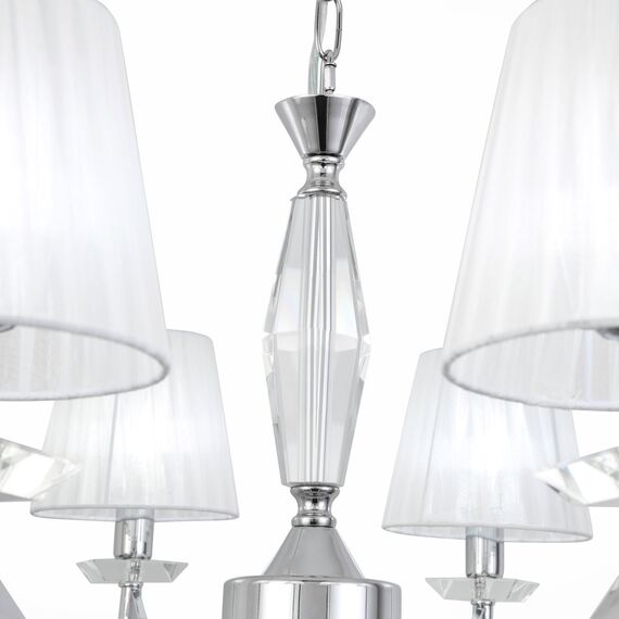 ST LUCE SL1756.103.08 Светильник подвесной ST-Luce Хром/Светло-серый E14 8*40W, изображение 6
