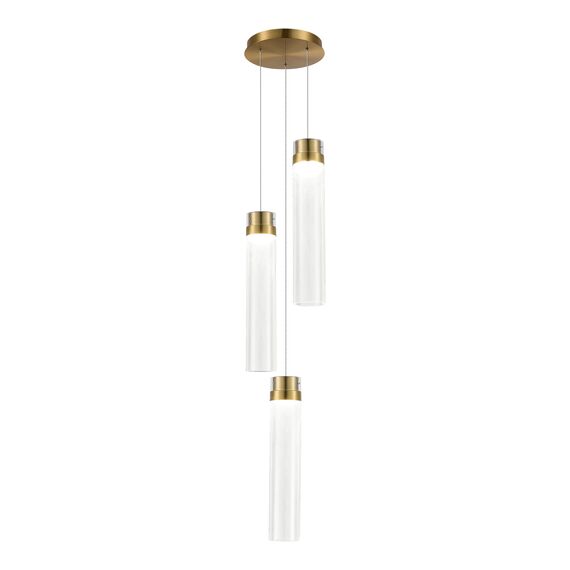 ST LUCE SL6236.303.03 Светильник подвесной ST-Luce Латунь/Прозрачный LED 3*12W 4000K