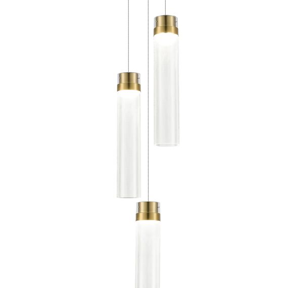 ST LUCE SL6236.303.03 Светильник подвесной ST-Luce Латунь/Прозрачный LED 3*12W 4000K, изображение 2