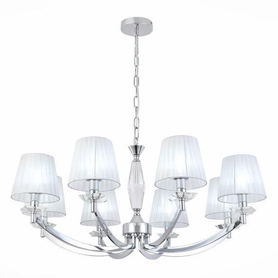 ST LUCE SL1756.103.08 Светильник подвесной ST-Luce Хром/Светло-серый E14 8*40W