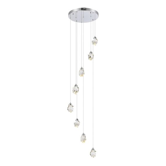 ST LUCE SL6114.103.08 Светильник подвесной ST-Luce Хром/Прозрачный LED 8*3W 3000K