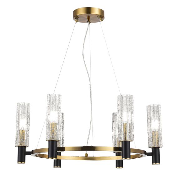 ST LUCE SL1238.303.06 Люстра подвесная ST-Luce Латунь/Кракелированное стекло E14 6*40W