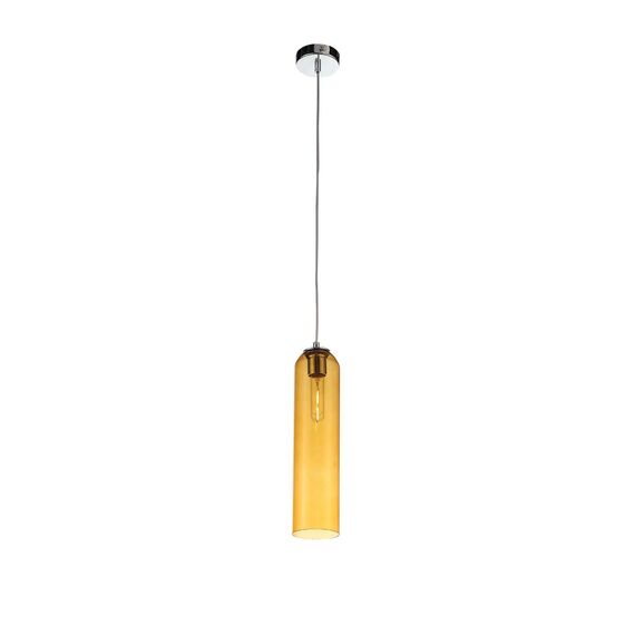 ST LUCE SL1145.193.01 Светильник подвесной ST-Luce Хром/Янтарный E27 1*60W