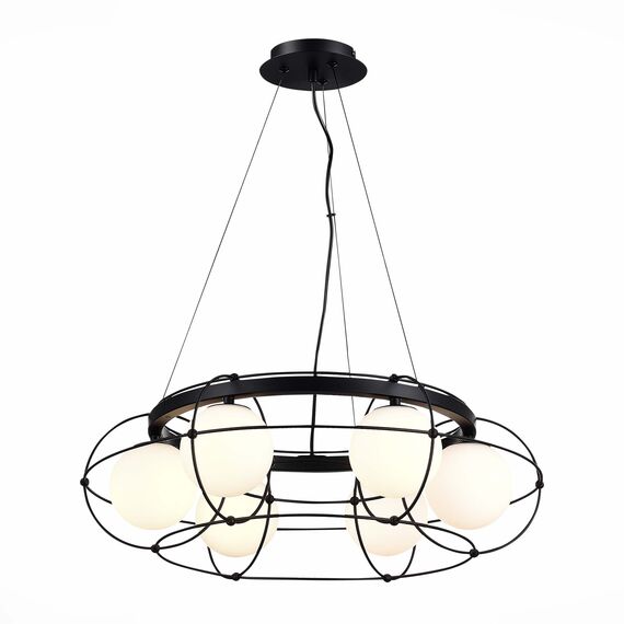 ST LUCE SL1189.403.06 Люстра подвесная ST-Luce Черный/Опал G9 6*5W