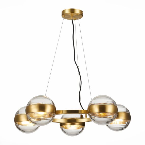 ST LUCE SL1156.303.05 Светильник подвесной ST-Luce Латунь/Прозрачный G9 5*5W