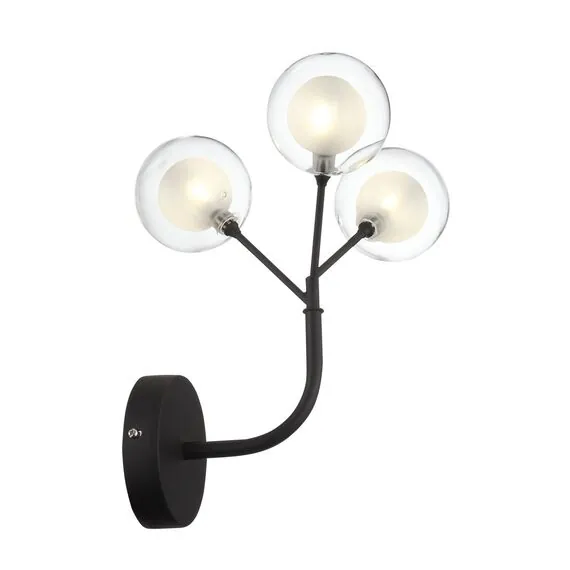 ST LUCE SL376.401.03 Бра ST-Luce Черный/Прозрачный, Белый G4 LED 3*2W, изображение 2