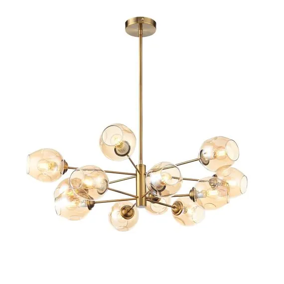 ST LUCE SL1500.203.12 Светильник подвесной ST-Luce Золотистый/Янтарный E14 12*40W