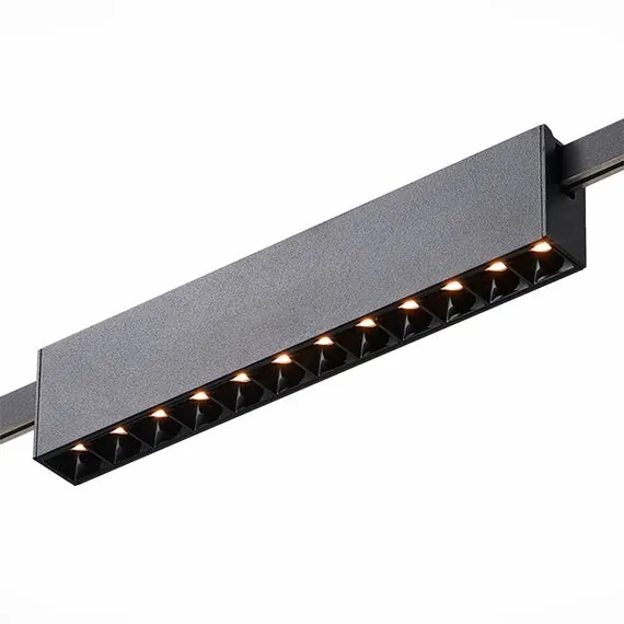 ST LUCE ST816.406.12 Магнитный трековый светильник FARM Черный LED 1*12W 3000K 609Lm Ra90 40 IP20 L232xW24xH, изображение 2