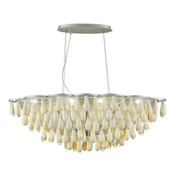 ST LUCE SL1517.103.08 Светильник подвесной ST-Luce Серебристый/Белый, Золотистый E14 8*40W