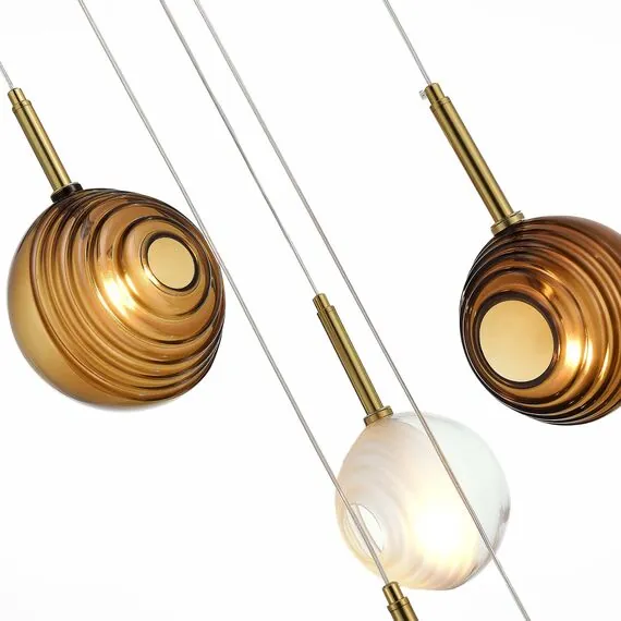 ST LUCE SL1183.543.06 Светильник подвесной ST-Luce Латунь/Черный, Белый G4 6*5W, изображение 2