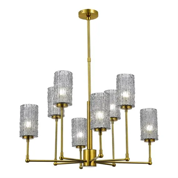 ST LUCE SL1240.303.08 Люстра подвесная ST-Luce Латунь/Дымчатый E27 8*60W