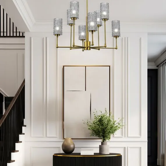 ST LUCE SL1240.303.08 Люстра подвесная ST-Luce Латунь/Дымчатый E27 8*60W, изображение 4
