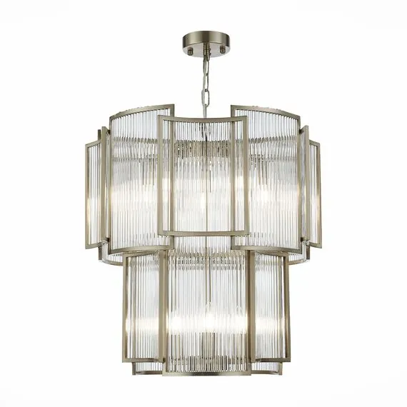 ST LUCE SL1234.103.08 Люстра подвесная ST-Luce Никель/Прозрачный, Никель E14 8*60W