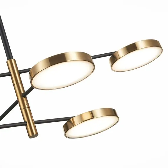 ST LUCE SL1605.413.06 Светильник подвесной ST-Luce Черный/Латунь, Белый LED 6*7,5W 3000K, изображение 2