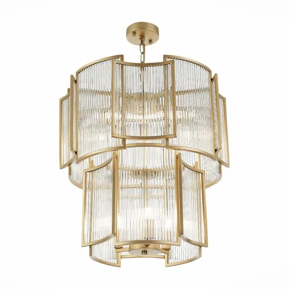 ST LUCE SL1234.203.08 Люстра подвесная ST-Luce Шампань/Прозрачный, Шампань E14 8*60W, изображение 2