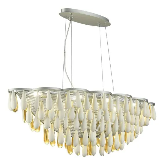 ST LUCE SL1517.103.08 Светильник подвесной ST-Luce Серебристый/Белый, Золотистый E14 8*40W, изображение 3