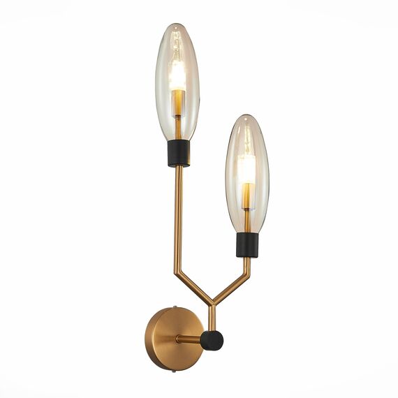 ST LUCE SL1174.301.02 Бра ST-Luce Латунь/Коньячный G9 2*5W