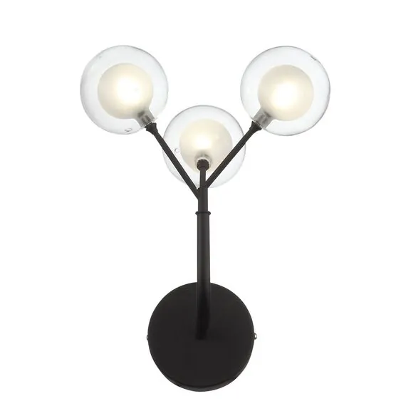 ST LUCE SL376.401.03 Бра ST-Luce Черный/Прозрачный, Белый G4 LED 3*2W, изображение 3