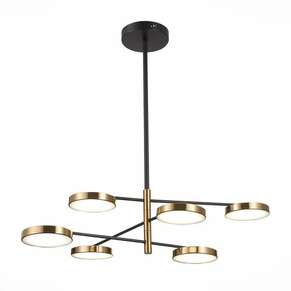 ST LUCE SL1605.413.06 Светильник подвесной ST-Luce Черный/Латунь, Белый LED 6*7,5W 3000K