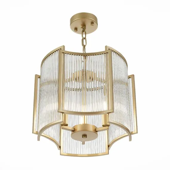 ST LUCE SL1234.203.03 Люстра подвесная ST-Luce Шампань/Прозрачный, Шампань E14 3*60W, изображение 2