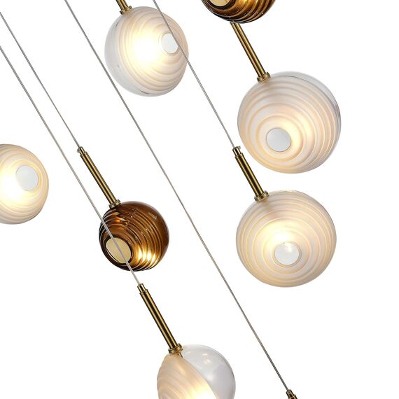 ST LUCE SL1183.543.12 Светильник подвесной ST-Luce Латунь/Черный, Белый G4 12*5W, изображение 2