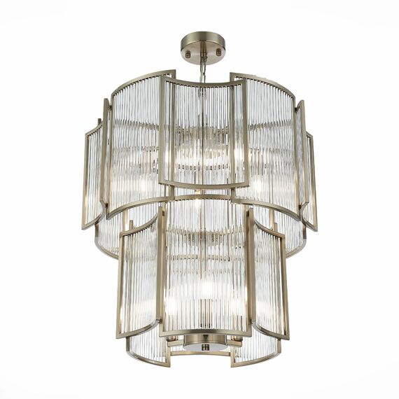 ST LUCE SL1234.103.08 Люстра подвесная ST-Luce Никель/Прозрачный, Никель E14 8*60W, изображение 2